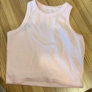 Pink Ribbed Tank Top